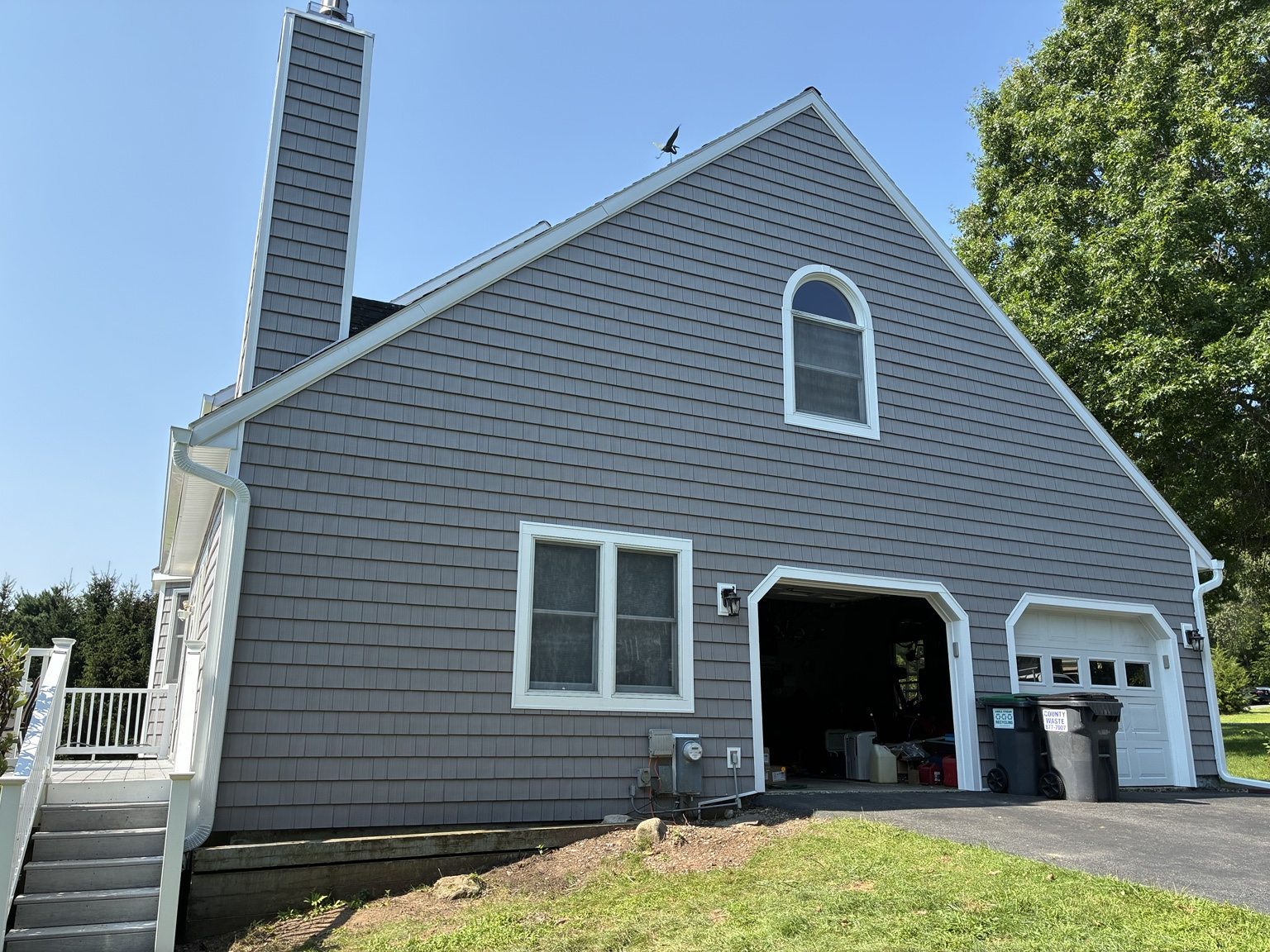 Siding project photograph: Garage & Gable Siding